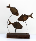 Swam Three little fish-SOLD 2017 by Liz Walker